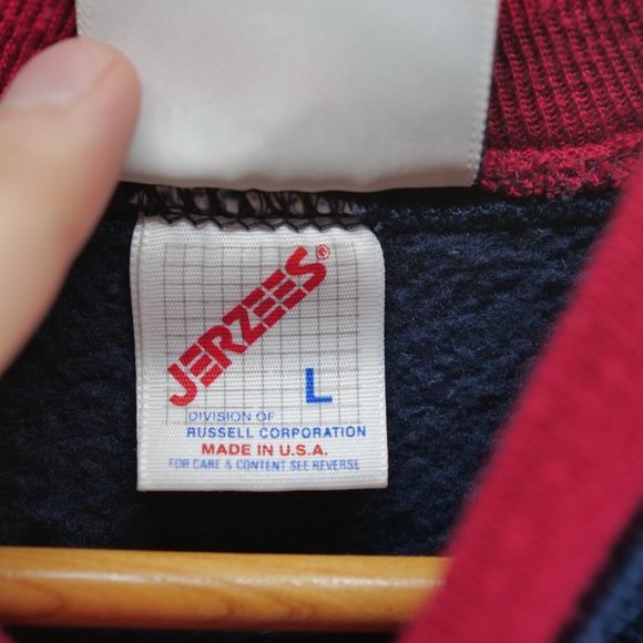 Vintage Jerzees Morning Sun Sweatshirt Birdhouses Red L Made In USA Embroidery - Picture 5 of 9